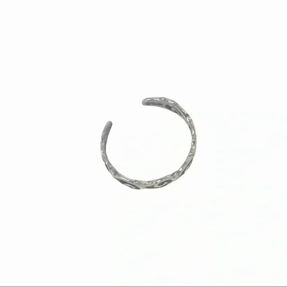 925 STAMPED STERLING SILVER WAVES IN THE WIND ADJUSTABLE TOE RING SIZE XS - Picture 13 of 13